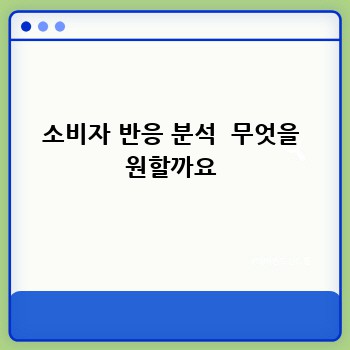 소비자 반응 분석  무엇을 원할까요