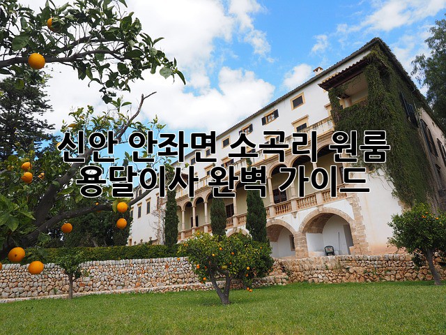 신안 안좌면 소곡리 원룸 용달이사 완벽 가이드