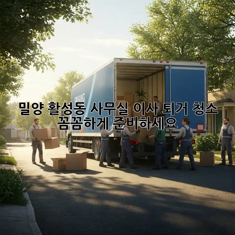 밀양 활성동 사무실 이사 퇴거 청소, 꼼꼼하게 준비하세요! ✨