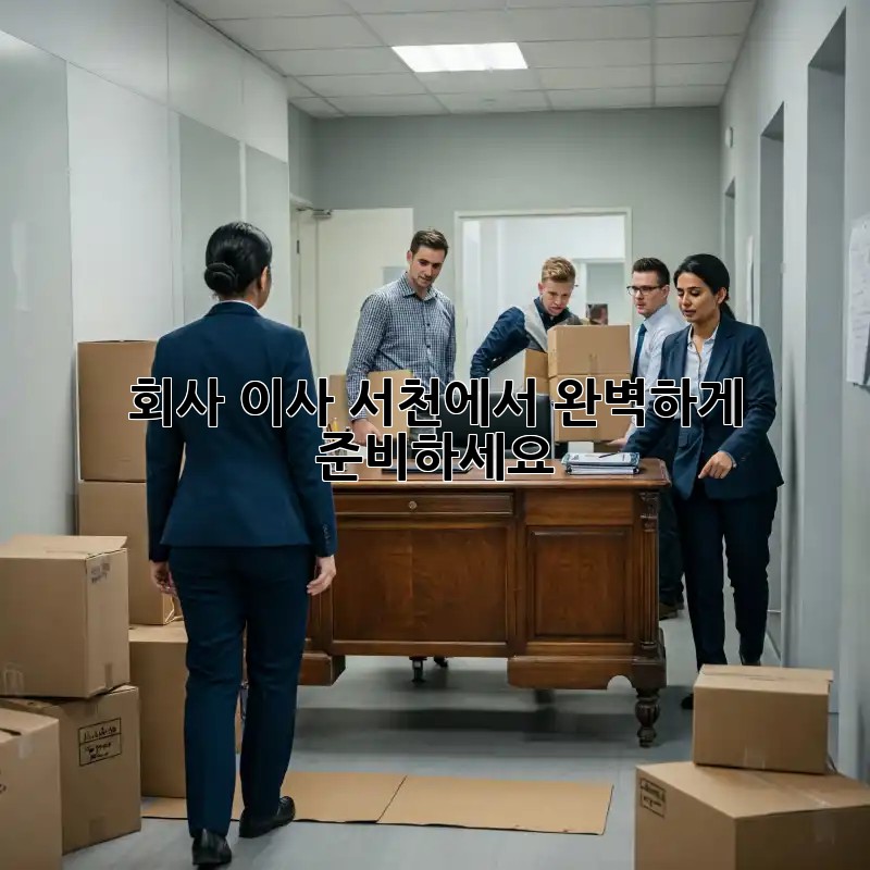 회사 이사, 서천에서 완벽하게 준비하세요!